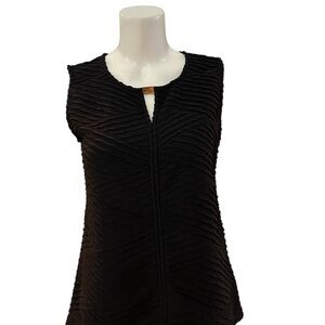 CALVIN KLEIN Elegant Black Sleeveless Top Size M